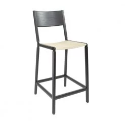 Fyrn Linden - Charcoal Black, Black, PVT Leather, Seat Only, Ivory