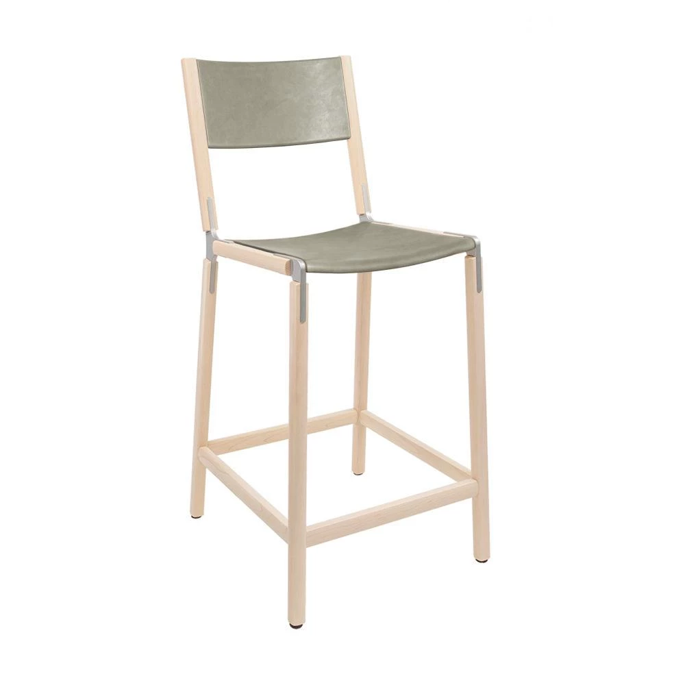 Fyrn Linden - Maple, Matte Silver, PVT Leather, Seat And Back, Stone 3 Fyrn Linden - Maple, Matte Silver, PVT Leather, Seat And Back, Stone