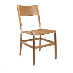 FYRN Mariposa - Oxidized Oak, Matte Silver, SN Leather, Seat And Back, Camel SEATING