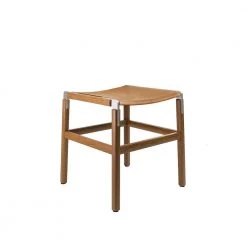 FYRN Shorty - Oxidized Oak, Matte Silver, SN Leather, Seat Only, Camel