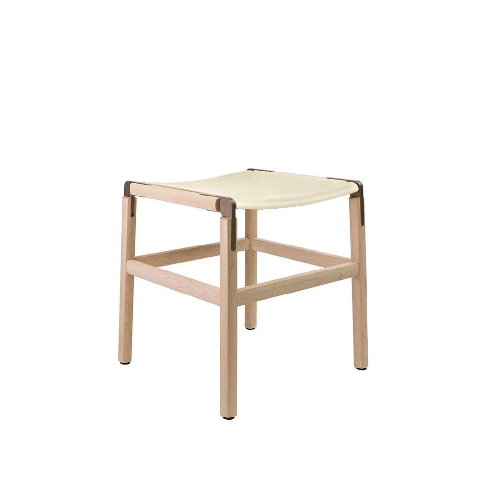 FYRN SEATING Shorty - Maple, Copper Bronze, PVT Leather, Seat Only, Ivory