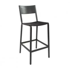 Fyrn SEATING Stanyan - Charcoal Black, Black, PVT Leather, Seat Only, Coal
