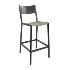 Fyrn Stanyan - Charcoal Black, Black, PVT Leather, Seat Only, Stone